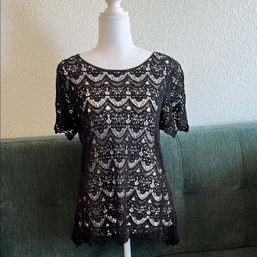 Elegant Black Lace Top